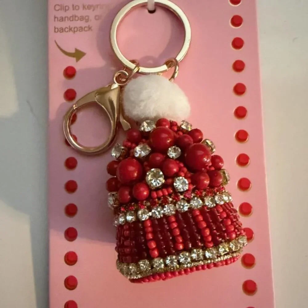Piper K Santa Hat Bag Charm & Key Chain